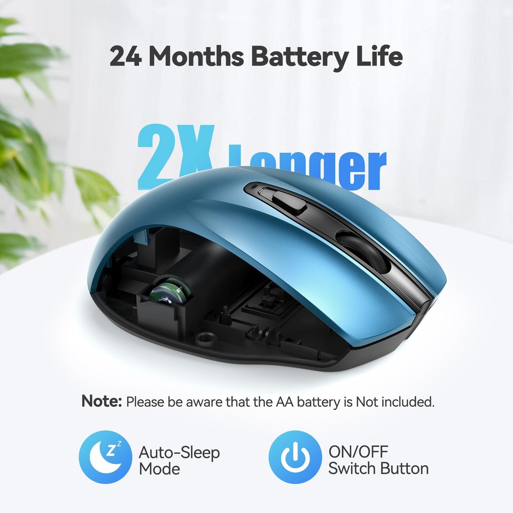 Wireless , 2.4G Ergonomic Optical , Computer for Laptop, PC, Computer, Chrome...