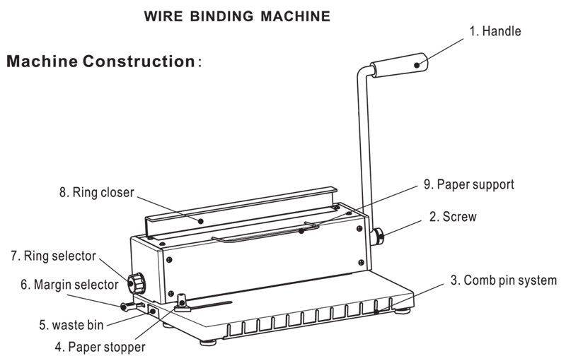 TD-1200 Binding Machine Punch 12 Sheets/Bind 120 Sheets with Metal Construction