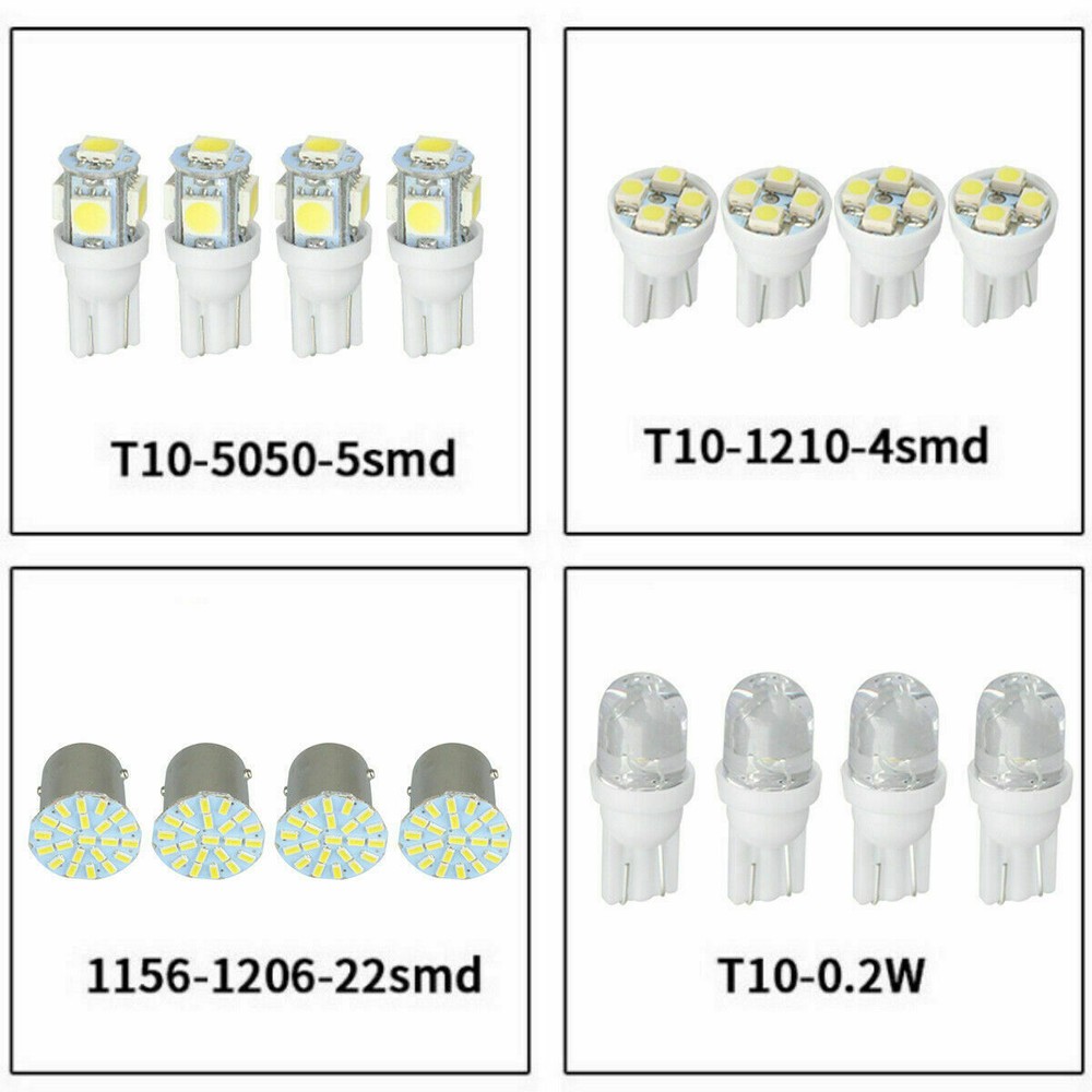 28Pcs White Car Interior LED Light Accessories For Dome Map License Plate Bulbs