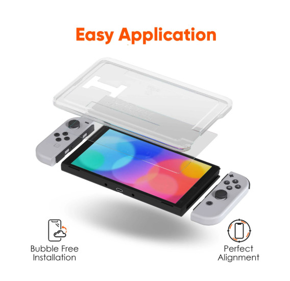 Onn. Corning Glass Screen Protector for Nintendo Switch OLED