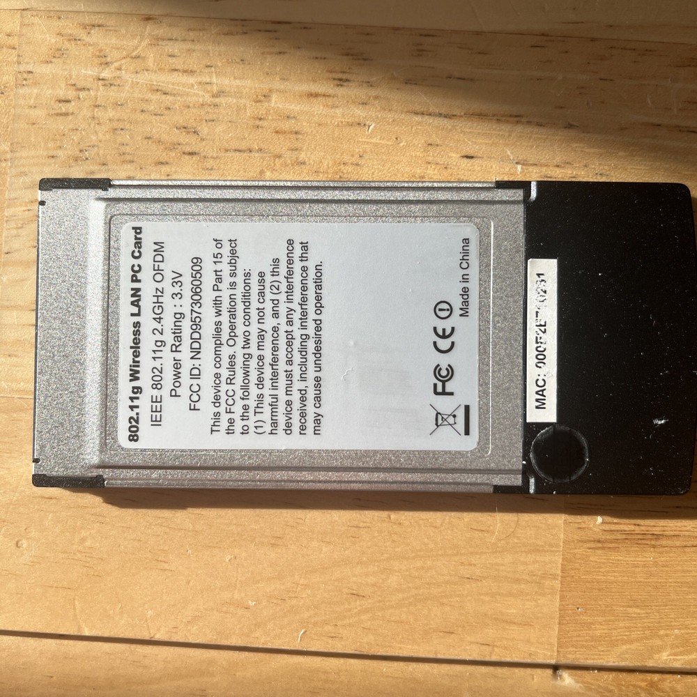compusa 802.11g wireless pc card