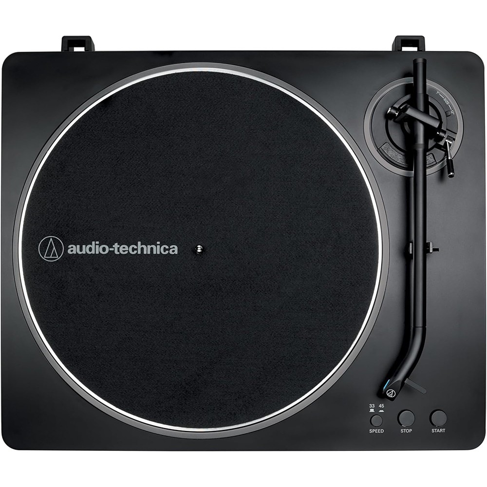 Audio-Technica Fully Automatic Belt-Drive Turntable Silver with Speaker Bundle