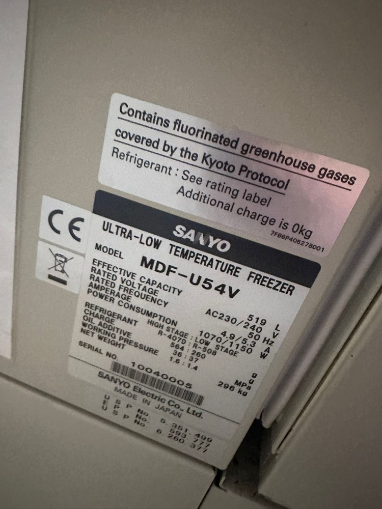 Ultra Low Freezer (-80C) – Sanyo / Panasonic multiple available