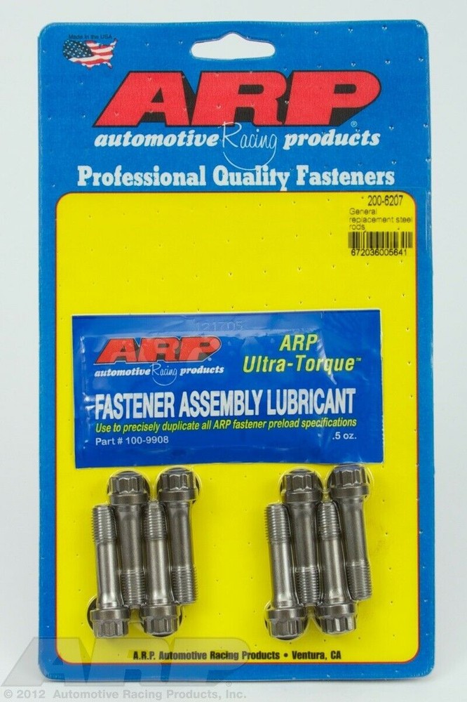 ARP 200-6207 Natural 3/8" General replacement ARP2000 rod bolt kit