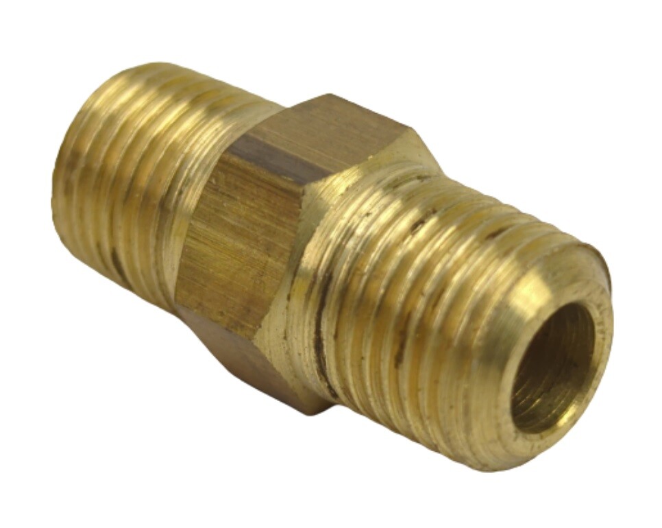 Midland Metal 28-211 28211 1/8” Brass Pipe Fitting Plumbing Hex Nipple