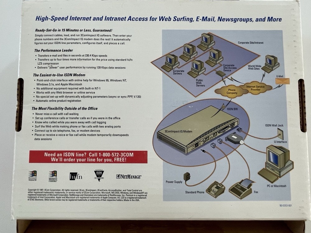 3Com Impact IQ External ISDN Modem