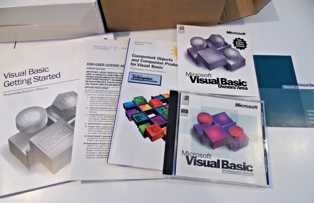 Microsoft Visual Basic 5.0 Professional Edition VB5 Pro CD-ROM in Retail Box