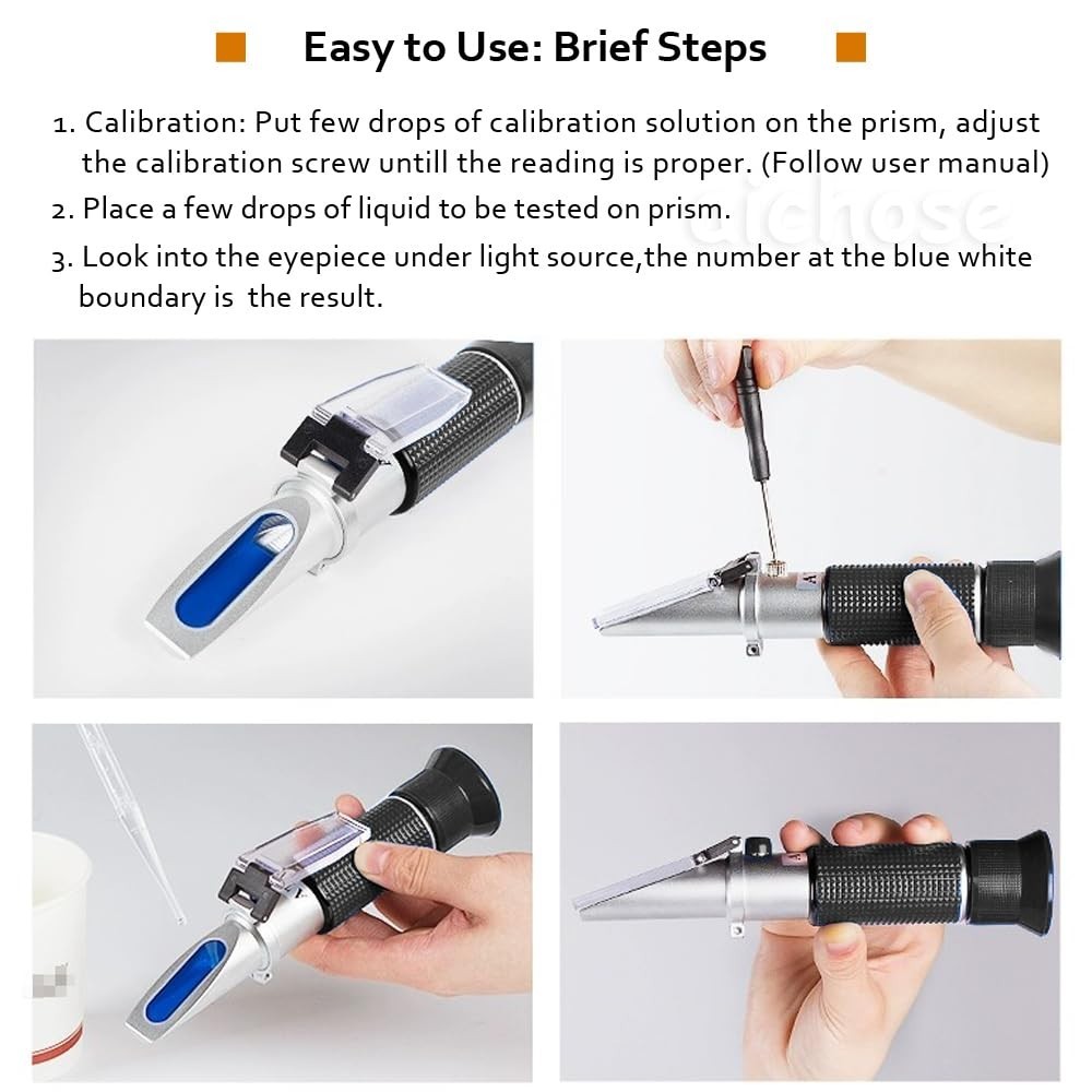 Honey Refractometer 3-in-1 for Syrup & Molasses