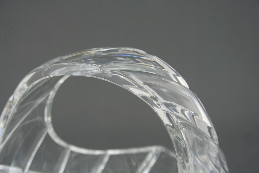 Lead Crystal Cut Glass Basket