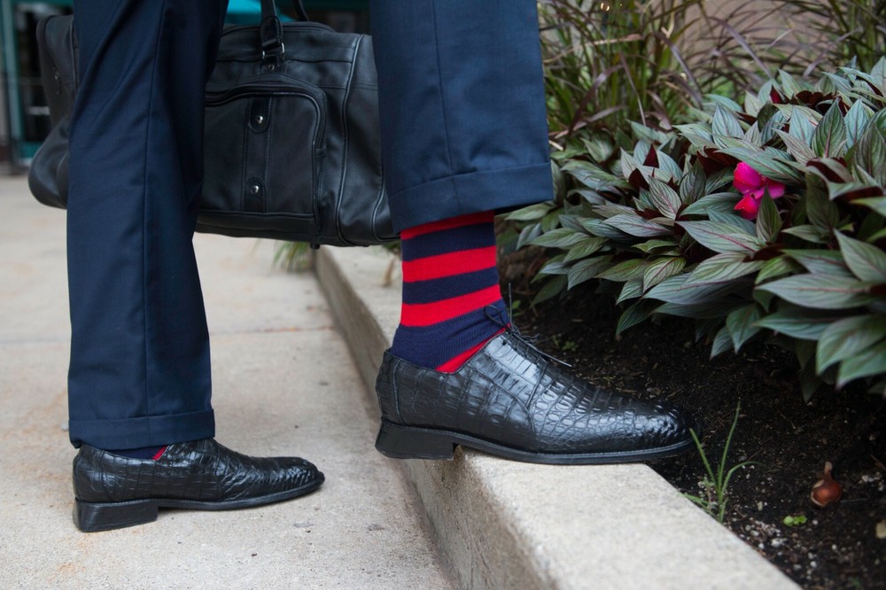 #MyUglySock - Limited custom Tiger Striped socks RED BLUE