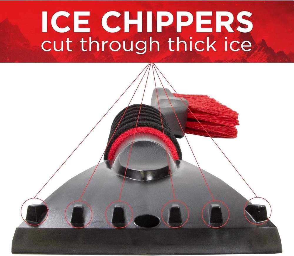 Cool-Force 26” Snowbrush & Ice Scraper Set - 2 Pack for Effective Winter Prep