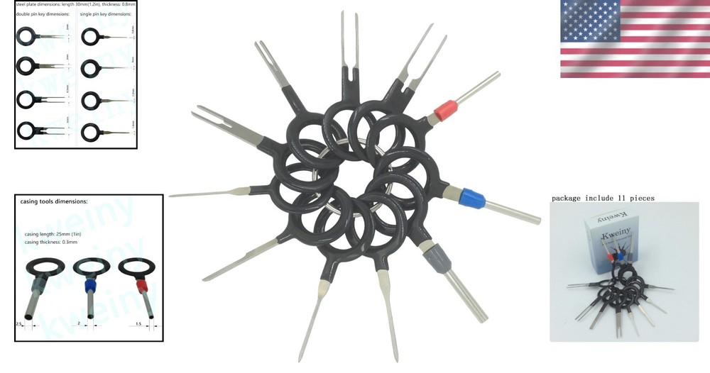 Universal Electrical Connector Release Tool Set – 11 Pieces, Durable Design