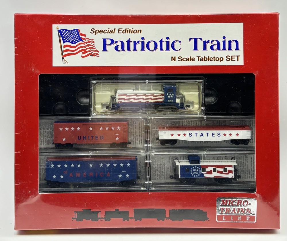 N Scale Micro-Trains Patriotic Diesel Train Tabletop Set Special Edition 2002