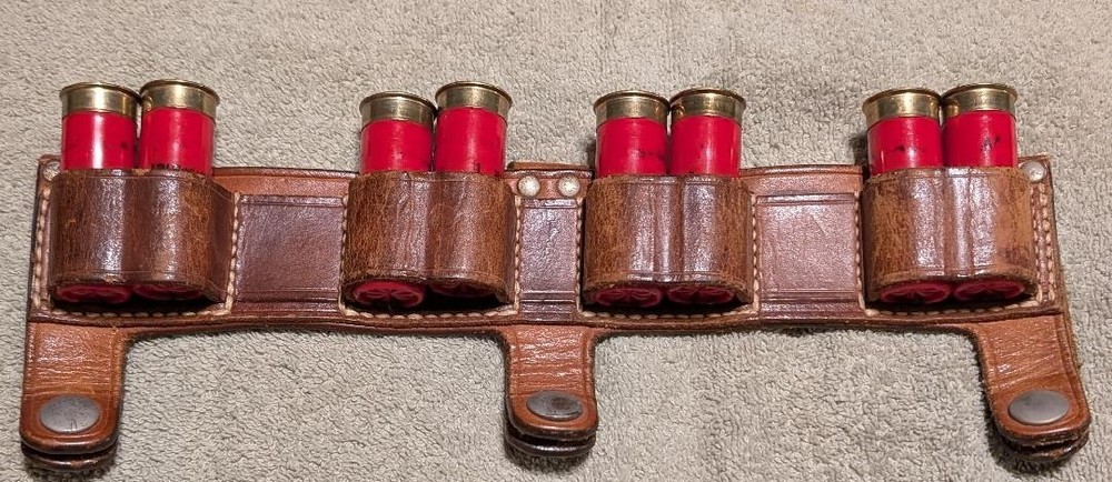 12ga leather shell holder - 8 shells
