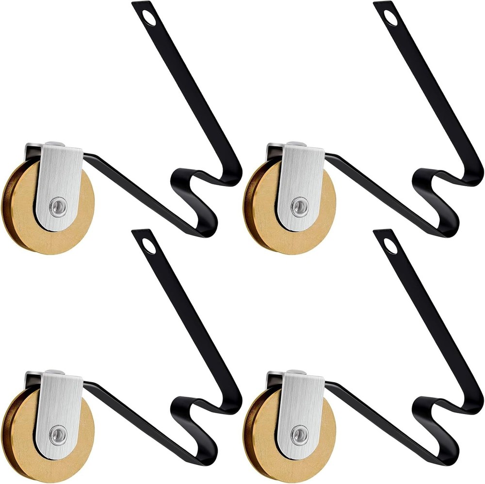 4 Pack Sliding Screen Door Rollers for Academy Doors, Smooth & Quiet, 1" Concave
