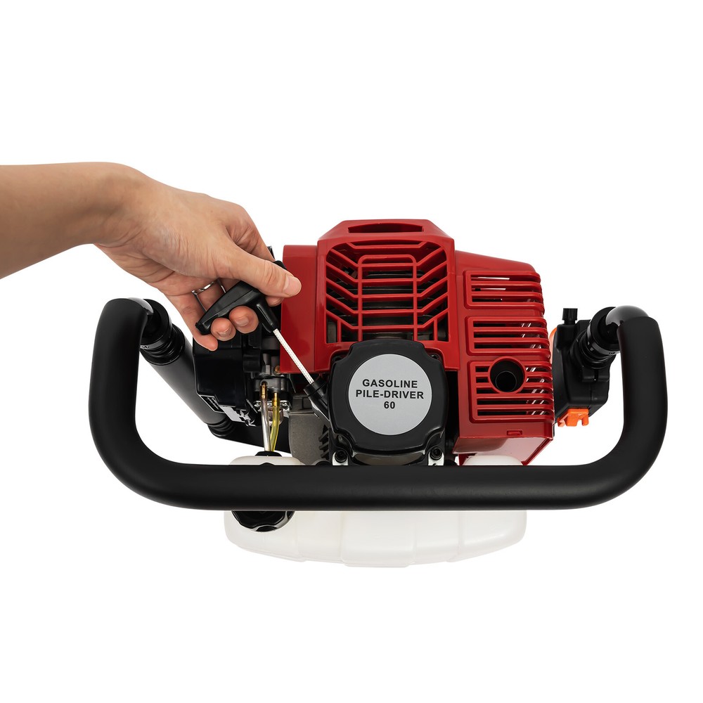 Petrol Post Driver 1900W 52cc Two-Stroke Engine with Shock Absorption