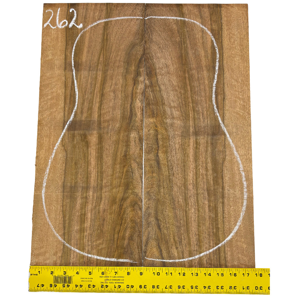 Flame Chocolate Mango Dreadnought Guitar Back Set #262