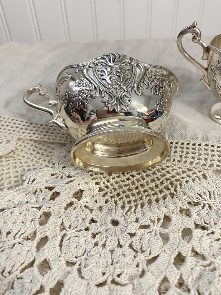 Silver Plated Cream And Sugar- Vintage