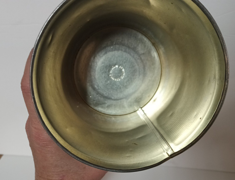 VINTAGE CONTAINER MADE IN ENGLAND TIN CONTAINER WITH LID