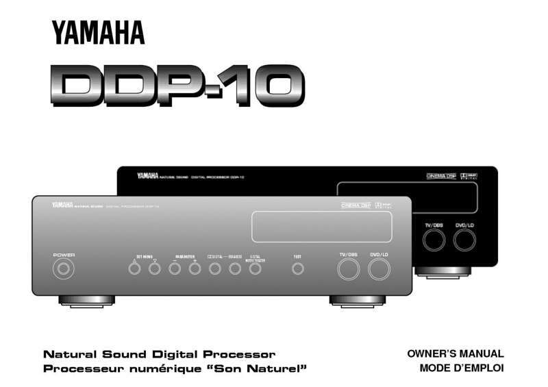 Yamaha DDP-10 Digital Processor Owners Manual