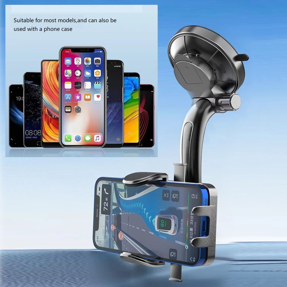 Car Phone Holder Dashboard Windshield Phone Mount Universal for iPhone Samsung
