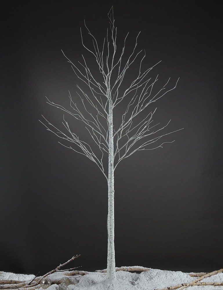 LIGHTSHARE Lighted Tree 8FT 132 LED Lighted Birch Tree for Decoration Inside ...