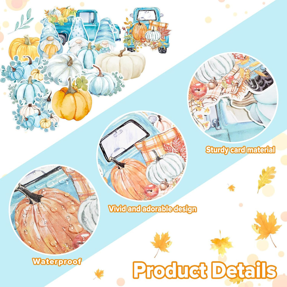 70 Pcs Fall Bulletin Board Set Hello Fall Classroom Decorations Blue Watercolor