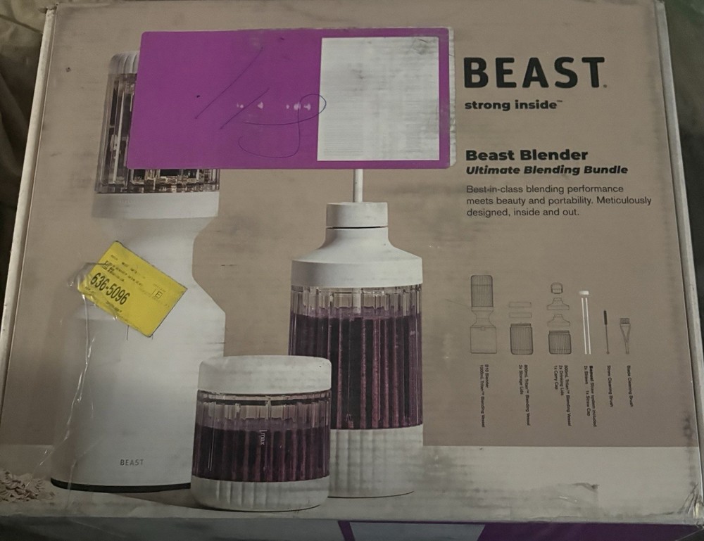 Beast Blender Ultimate Blending Bundle Kit Cloud White B10-WT-WM
