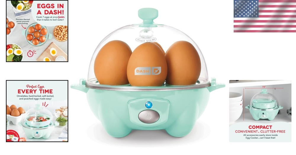 Brand New Rapid Egg Cooker Aqua 7 Eggs