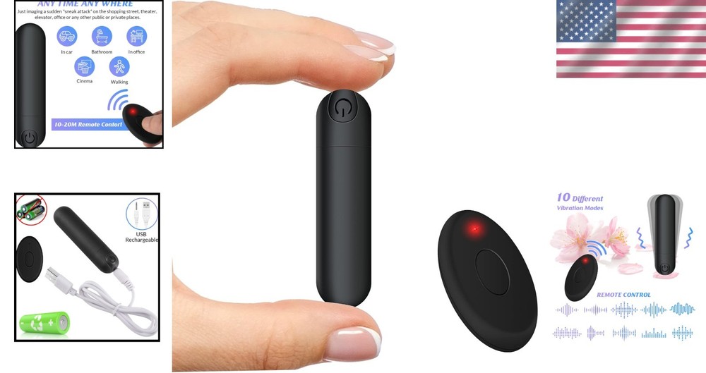 Compact USB Rechargeable Vibrator Wand with 10 Vibration Modes - Waterproof
