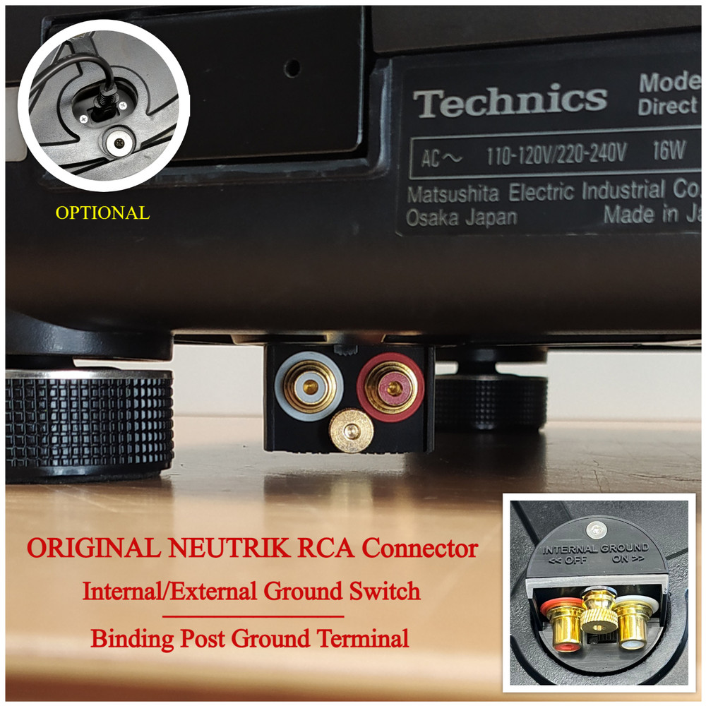 Technics SL-1200/1210 External RCA Kit with Internal/External Ground Switch