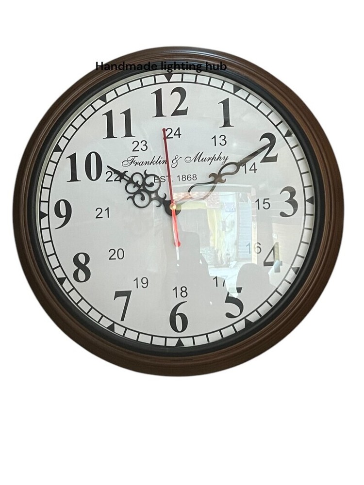 12 Inch Nautical Numerical Timepiece Wall Clock Silent Quartz Clock Analog