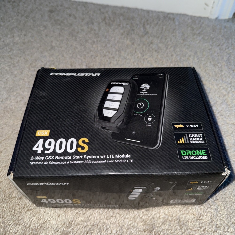 NEW Compustar CSX4900-S 2-Way Remote Start System, 4-Button Remote & X1LTE DRONE