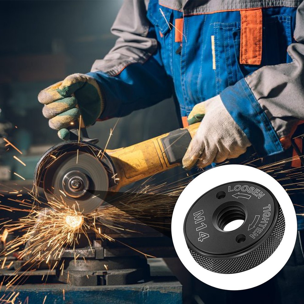 Portable M14 Angle Grinder Chuck Quick Release Nut Clamp Self-locking Plate