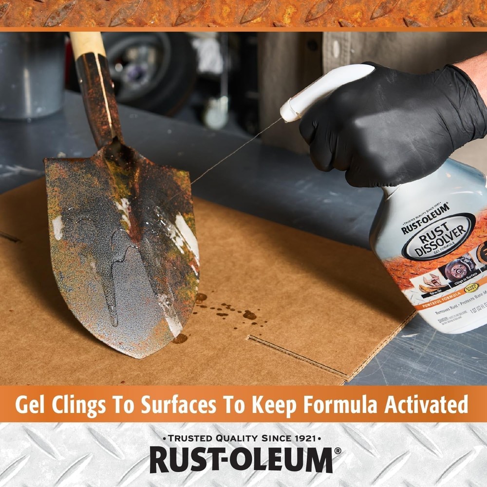 Rust-Oleum Rust Dissolver Gel Spray-300112 Powerful Formula Inhibit Rust 32Oz