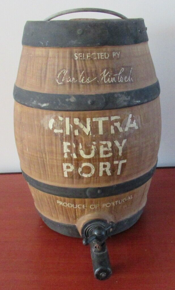 Vintage CINTRA RUBY PORT ceramic Barrel