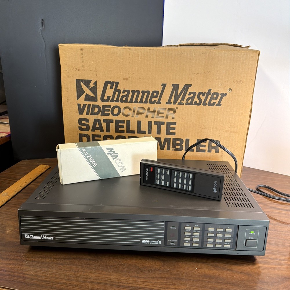 Channel Master VideoCipher II VC2100E Satelite Descrambler / Reciever Untested