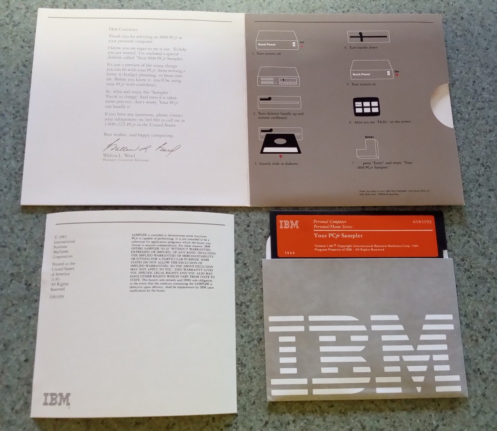 IBM PCjr Hardware Reference Library Guide to Operations 1983 First Edition. LOOK