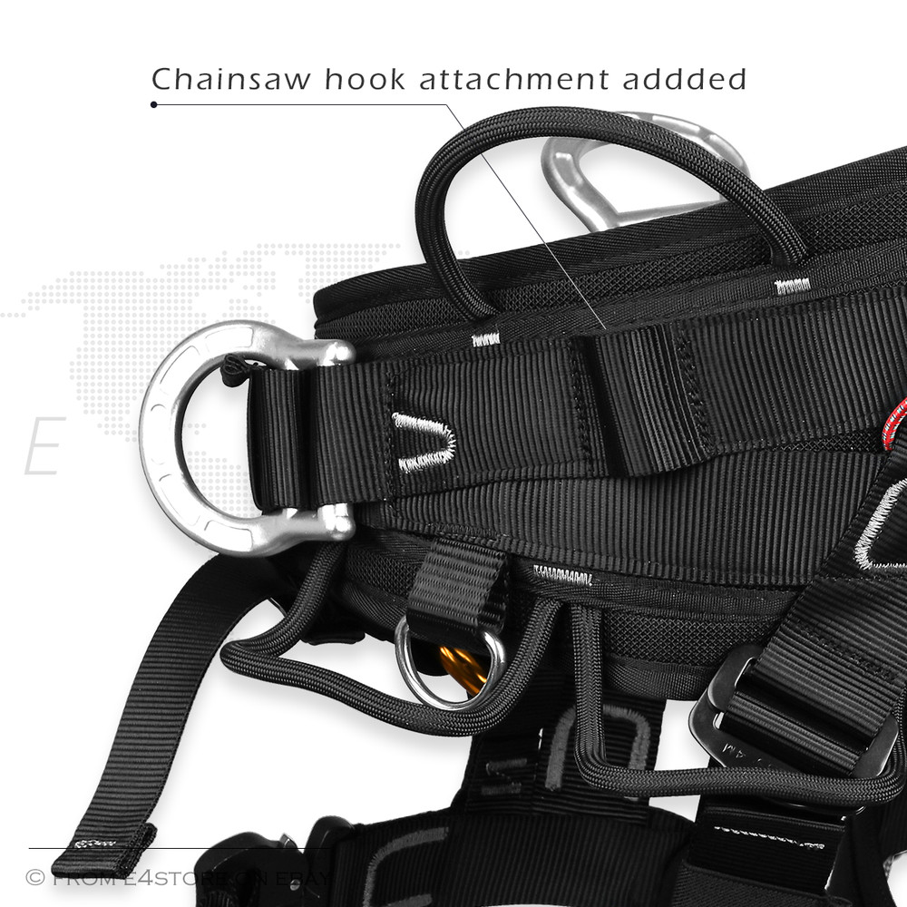 Tree Climbing Saddle Arborist Sit Harness S Black