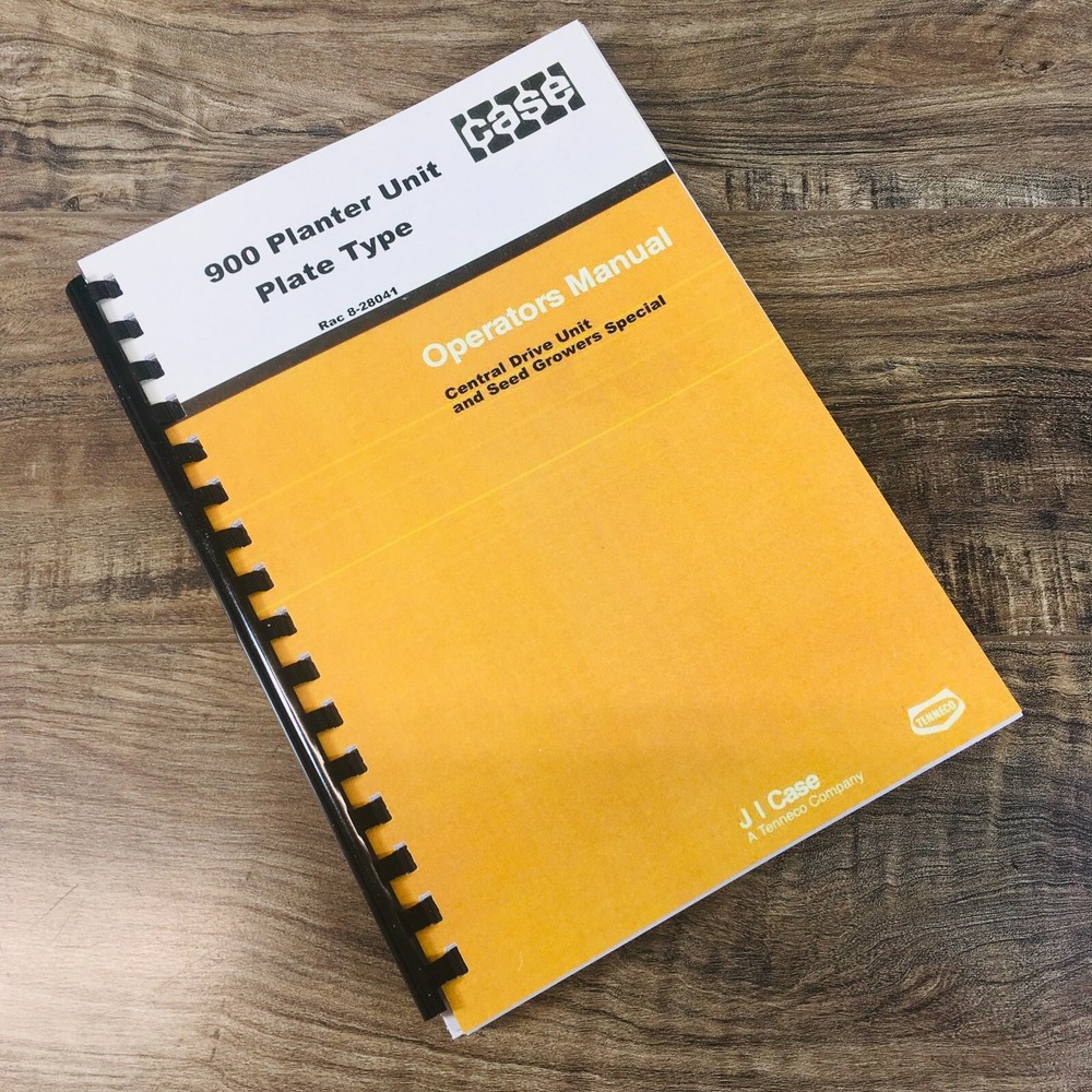 Case Ih 900 Planter Unit Plate Type Operators Owners Manual