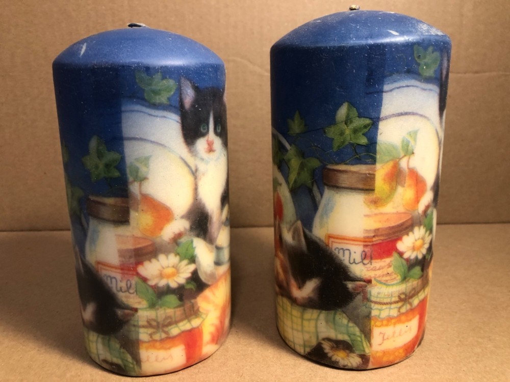 Vintage Cat Candles (2)