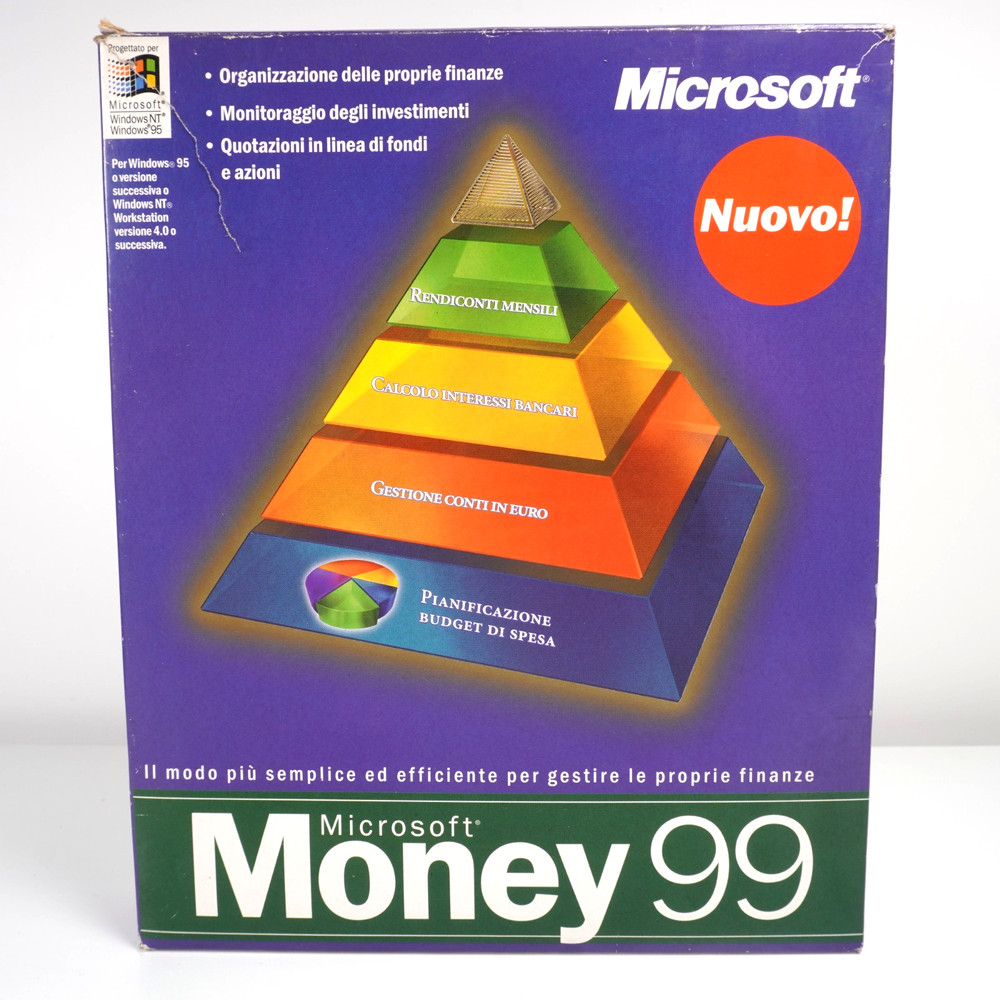 Microsoft Money 99 Windows CD-ROM - For Windows 95 / NT - Complete Box