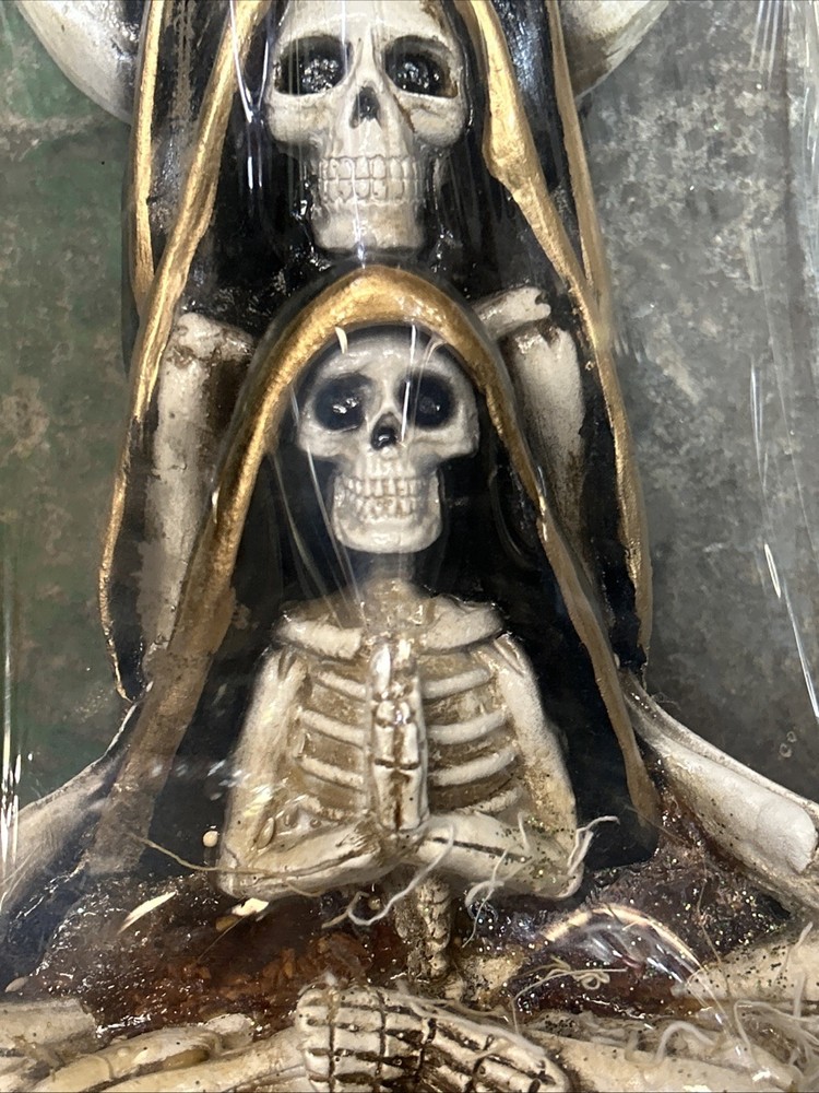 Santa Muerte Statue Black 14in
