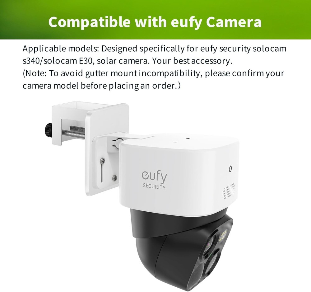 Gutter Mount Bracket For Eufy Solocam S340 E30 Weatherproof Corner Mount 1Pack