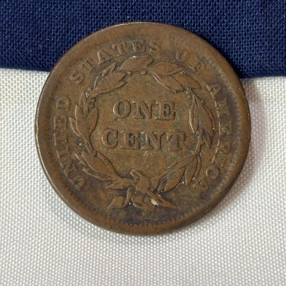 1842 Large Cent Braided Hair