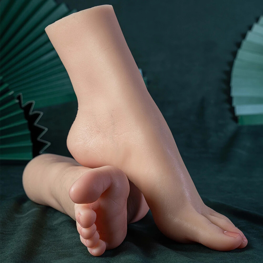 Real Silicone Artificial Foot Model Show Practice Foot Model Adjustable Fetish