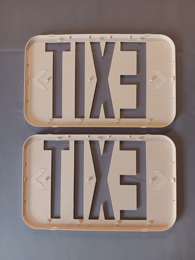 Double Plastic Covers Lithonia Lighting Exit Signs with Color Inserts