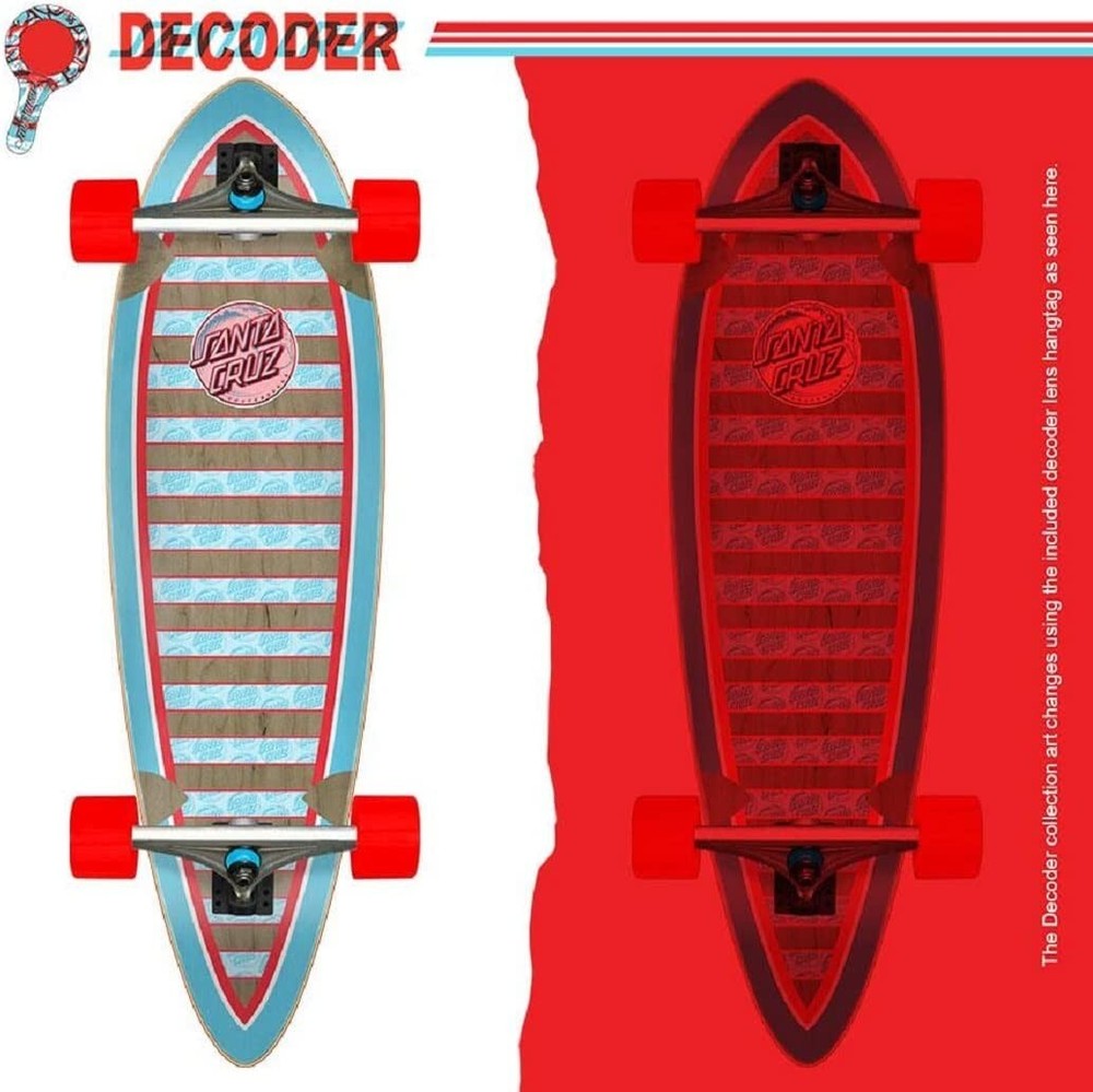 Santa Cruz Decoder Wave Pintail Cruiser Complete Sz 33 x 9.2in