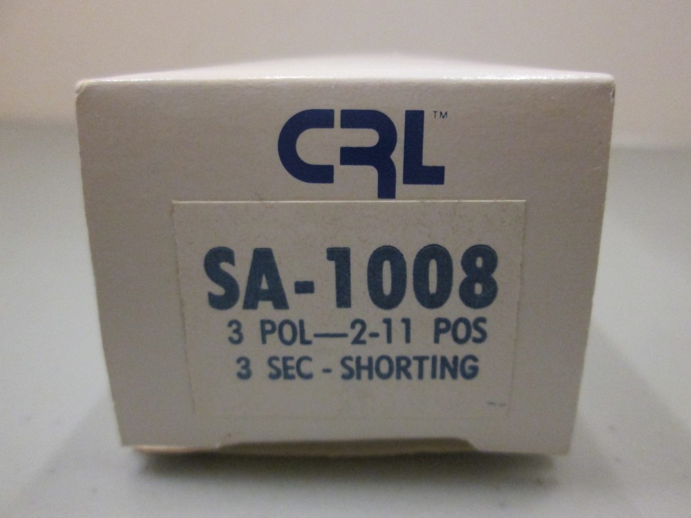 CRL Components Rotary Switch SA-1008, 3 Pole, 2-11 Positions, NEW