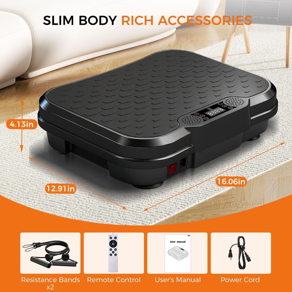 Vibration Plate Exercise Machine,Vibrating Platform for Lymphatic Drainage wi...